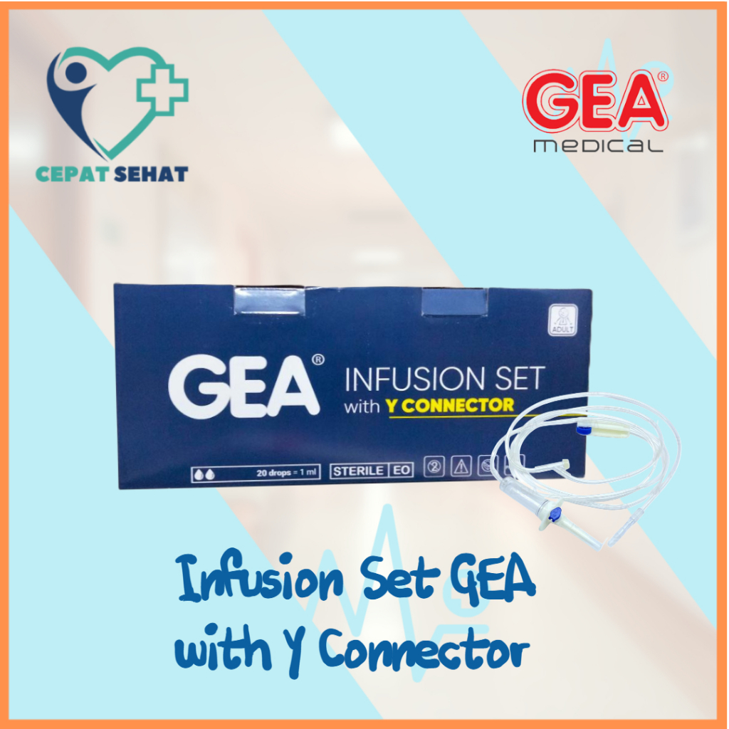 Infus Set Type Y GEA Dewasa / Selang Infus / Infusion Set With Y Connector Adult
