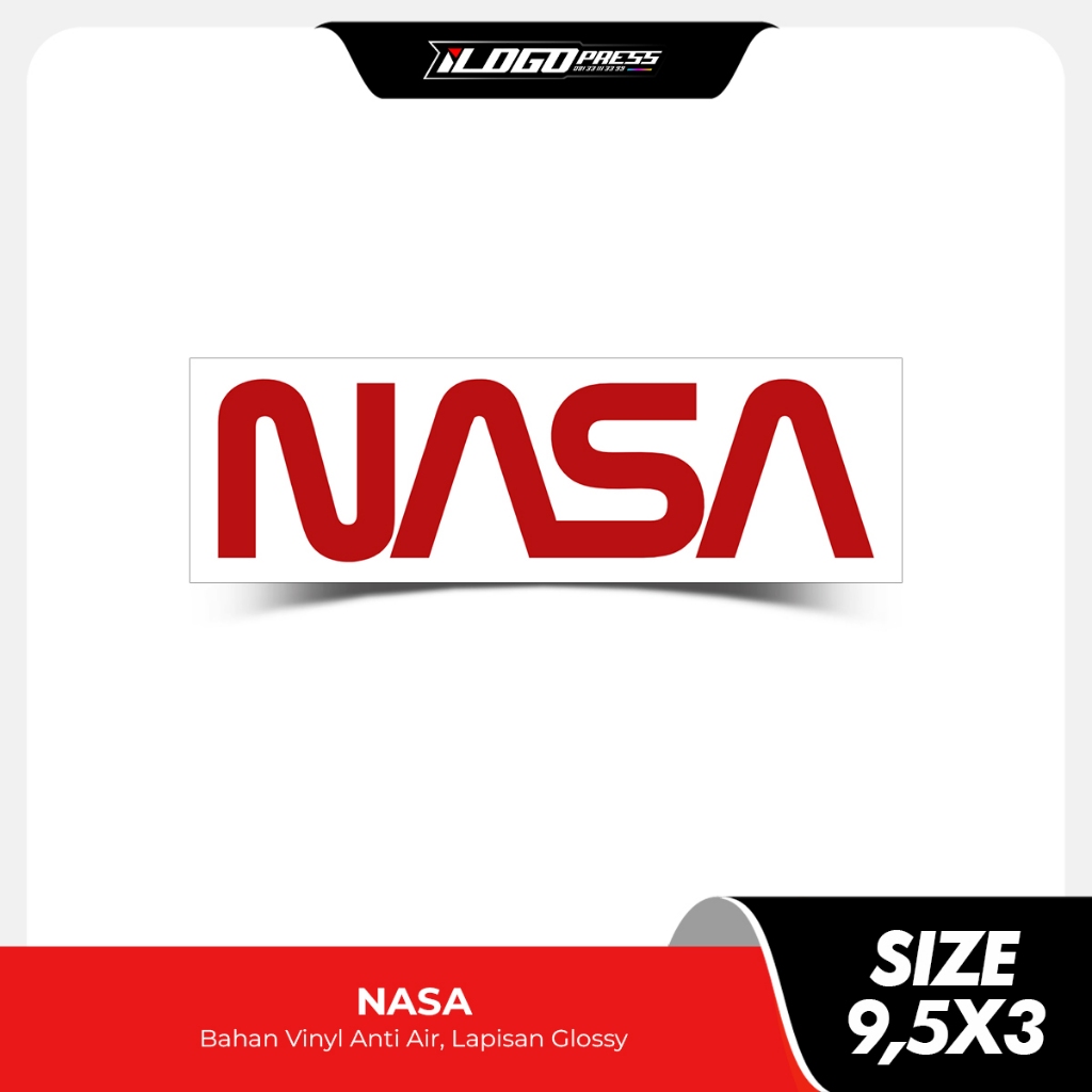 

NASA - Stiker Distro Clothing Brand Bahan Vinyl Premium Anti Air Glossy