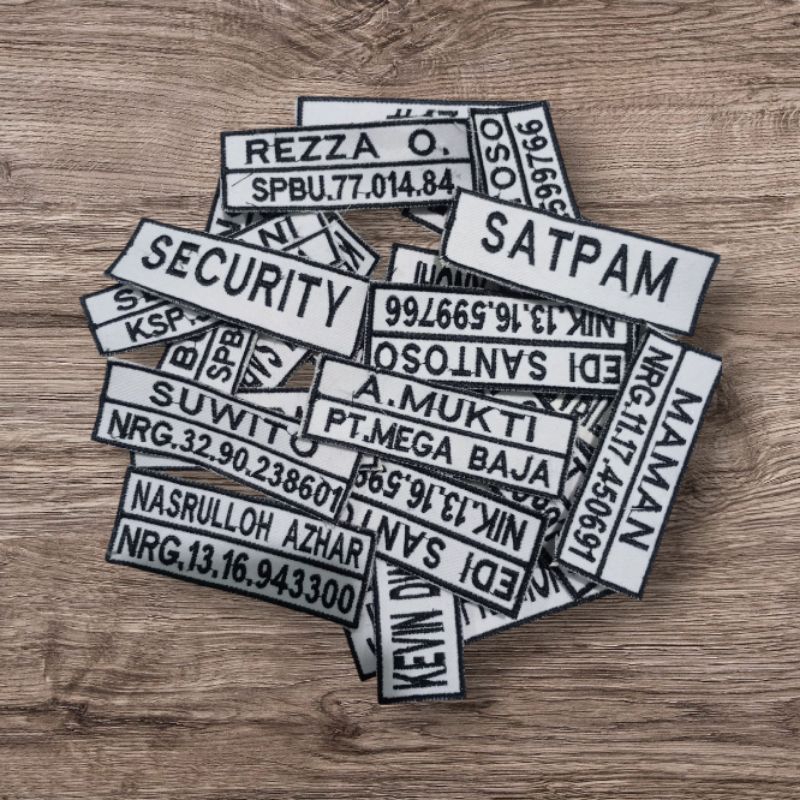 Bordir Nama Seragam Satpam // Bordir Satpam-Bordir SPBU-Bordir Nama Dada-Bordir Nama Perusahaan