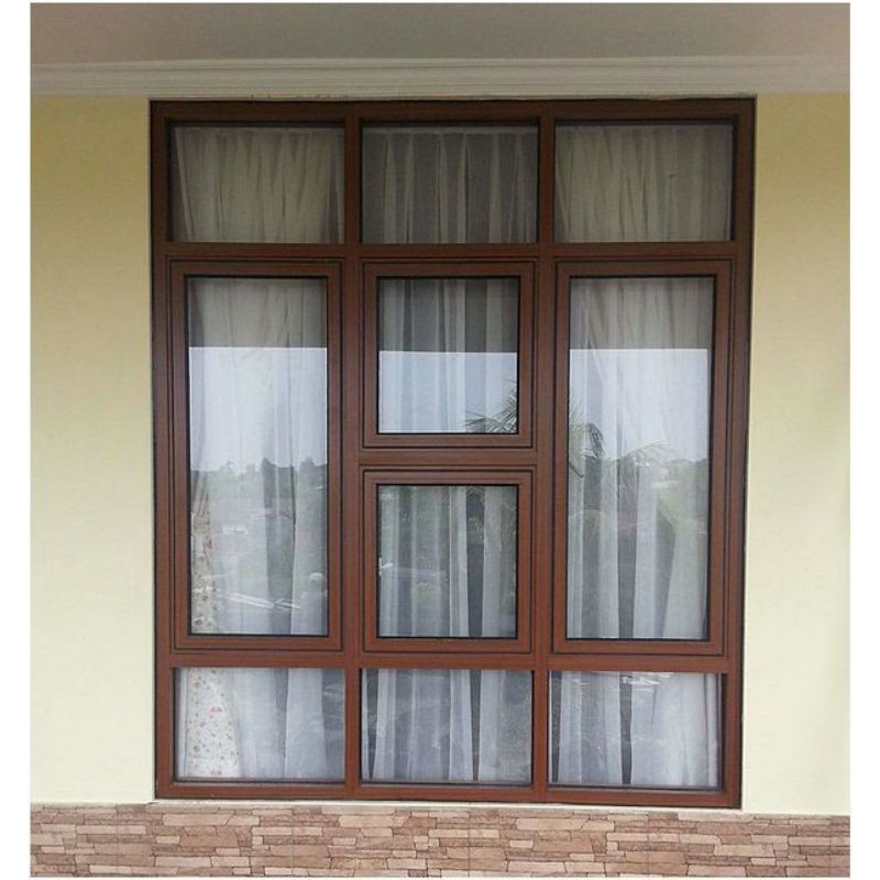 Jendela Kusen Kayu Jati Mewah Minimalis + Kaca