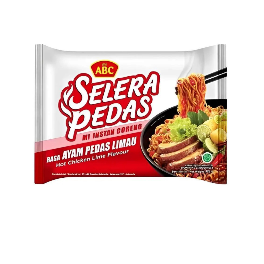 

ABC MIE GORENG SELERA PEDAS AYAM PEDAS LIMAU PCK 85g