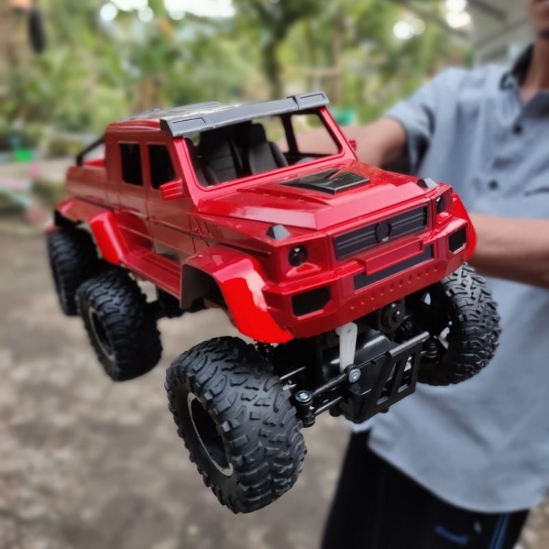 RC Offroad 1:8 4WD Jeep 6 roda anak Laki laki