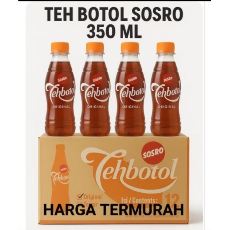 Teh Botol Sosro 350 ml x 12 Botol ( 1 Dus )