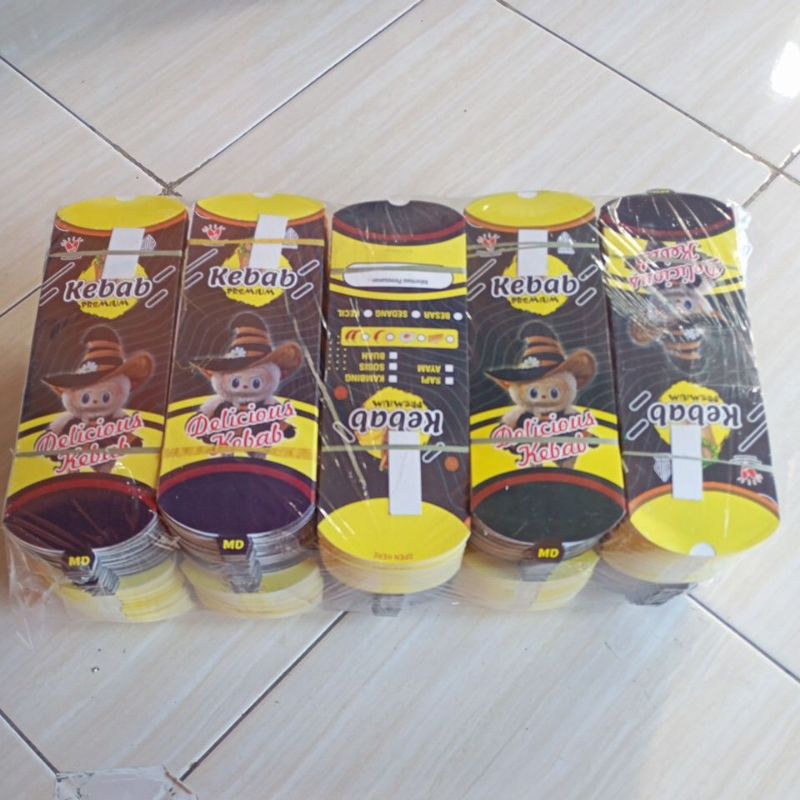 

MURAH BERKUALITAS @500pcs dus kebab ivory motif labubu hitam uk 24x9