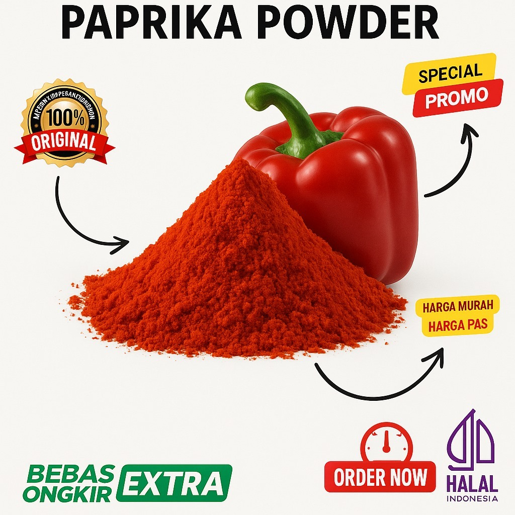 

PAPRIKA BUBUK - CAPSIUM POWDER - BELL PEPPER POWDER 1 KG IMPORT HALAL