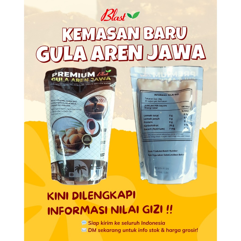 

HG Gula Jawa Aren Cair Premium 1 Kg / Brown Sugar 1 Kg / Gula Merah Cair 1 Kg