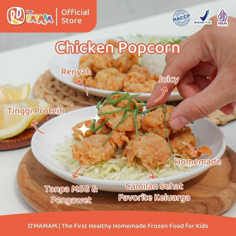 

D'MAMAM CHICKEN POPCORN (Mini Karage Goreng Tepung) 200gr