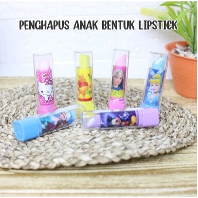 

Penghapus pensil lipstik beauty eraser karakter kartun anak Penghapus anak motif lipstik