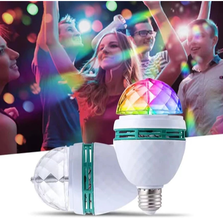 Lampu LED Disko RGB Rainbow Putar Rotasi Hias Dekorasi Panggung