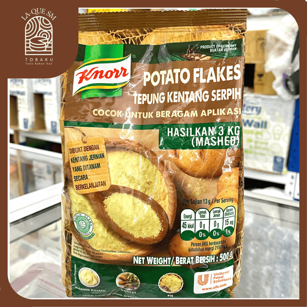 

Tobaku LA-QUE SM | Knorr Potato Flakes Tepung Kentang Serpih Knorr kemasan 500gr