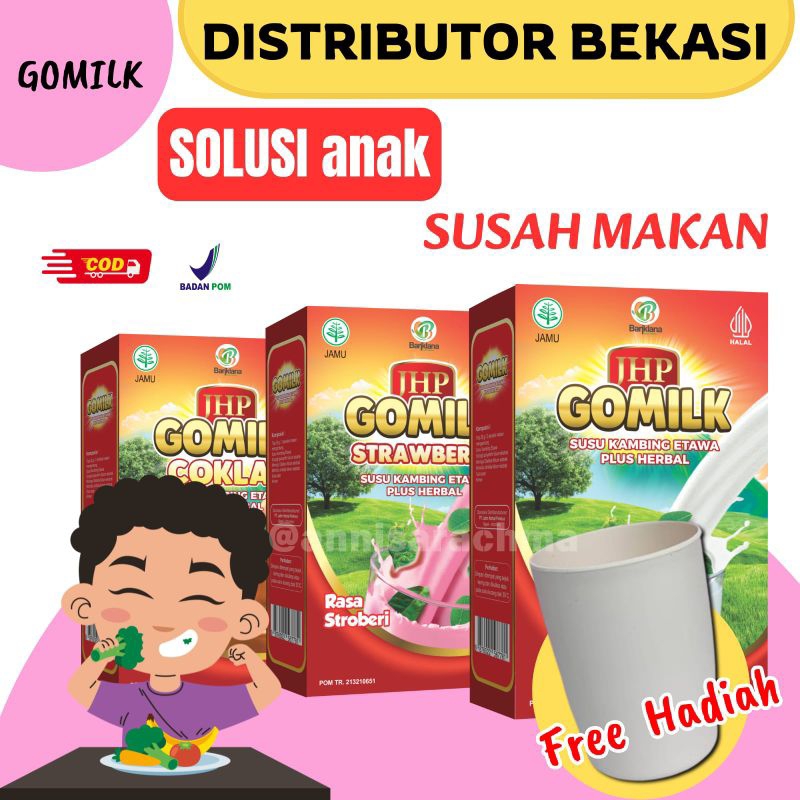 

[BISA COD + GARANSI] GOMILK 1 BOX @200GR | SOLUSI ANAK SUSAH MAKAN