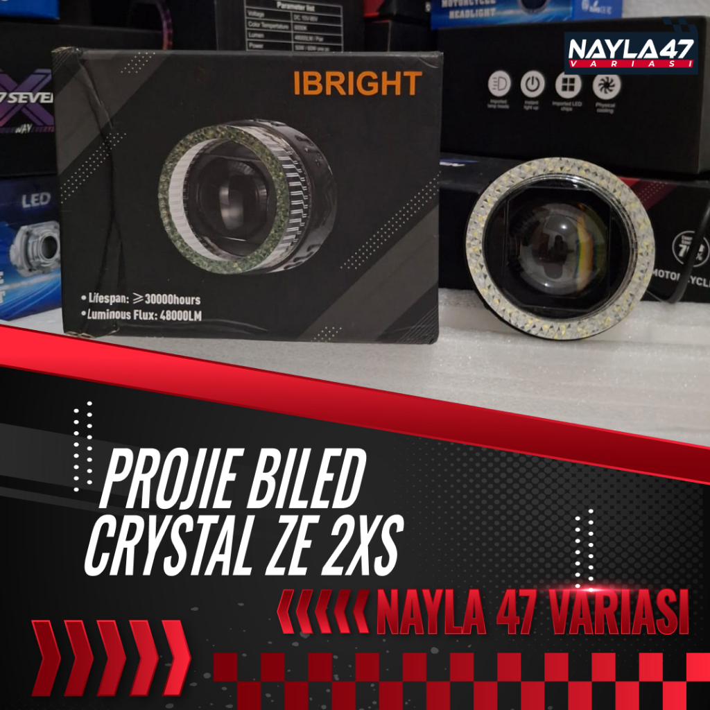 Lampu Projie Biled 2.5 Inch IBRIGHT ZE 2XS Hitam dengan Kipas Pendingin