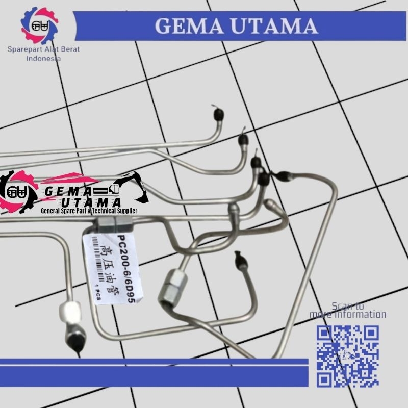 Pipa Nozzle PC200-6 engine 6D95L / Pipa cacing PC200-6