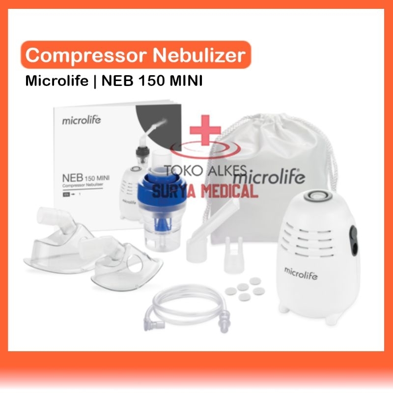 Nebulizer Compressor Microlife NEB 150 Compact Alat Terapi Pernafasan Mini