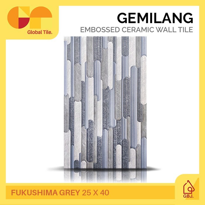 KERAMIK GEMILANG 25 X 40 FUKUSHIMA GREY / KERAMIK DINDING BATU ALAM