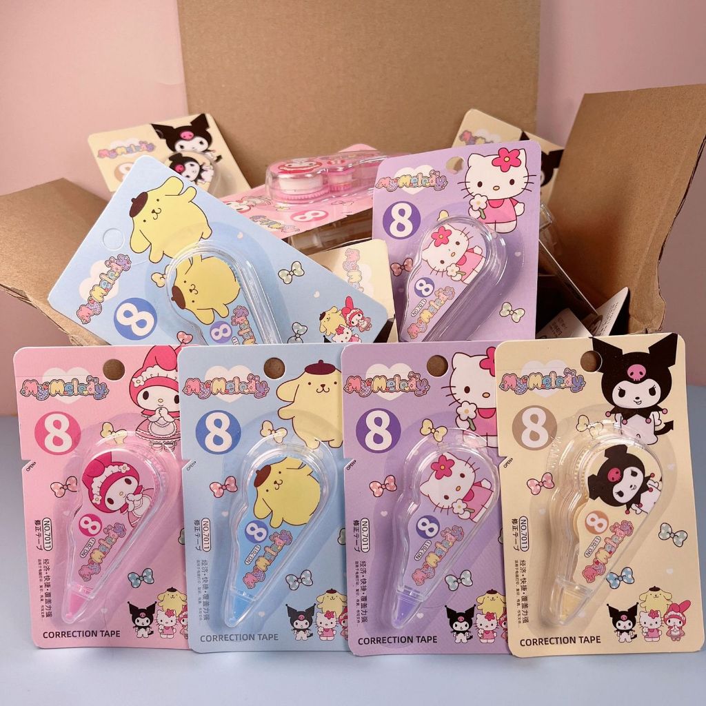 

ozozshop - TIP-EX KERTAS CORRECTION TAPE PREMIUM KARAKTER KARTUN SANRIO #ST126 PENGHAPUS PENA PREMIUM UNIK KUALITAS IMPORT PENGHAPUS PULPEN JEPANG KOREA ALAT TULIS SEKOLAH TK SD SMP SMA SMK MOTIF KUROMI MELODY HELLO KITTY POMPURIN