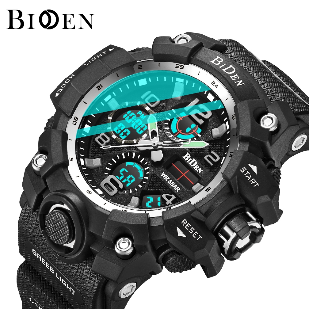 BIDEN Jam Tangan Pria Anti Air Olahraga Multifungsi Alarm Calender R003