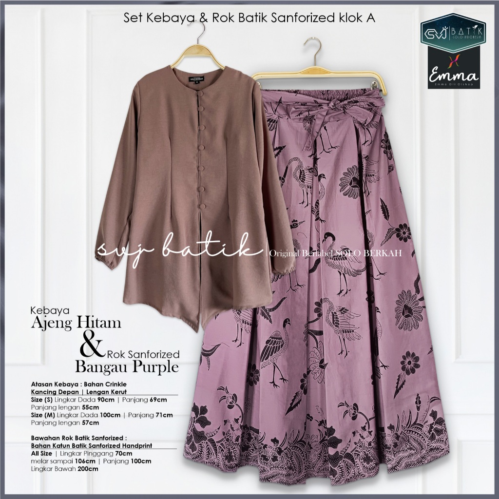 Setelan Kebaya Nude Milo Dan Rok Batik Klok A Katalog 1