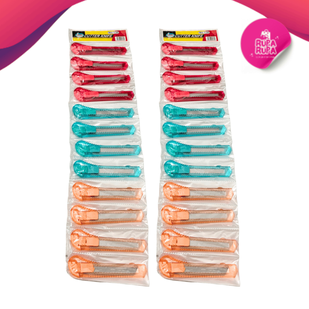 

CUTTER PEMOTONG KERTAS / CUTTER WARNA PERLENGKAPAN ATK MURAH (ECER & RENTENG)