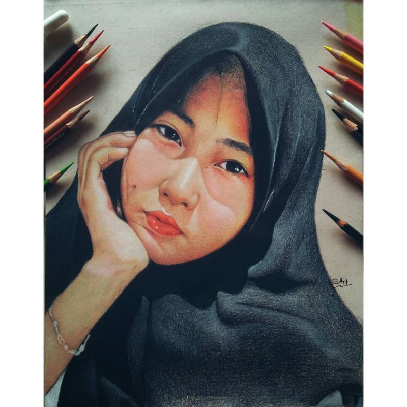 JASA LUKIS WAJAH PAKAI PENSIL PRISMACOLOR || PROMO