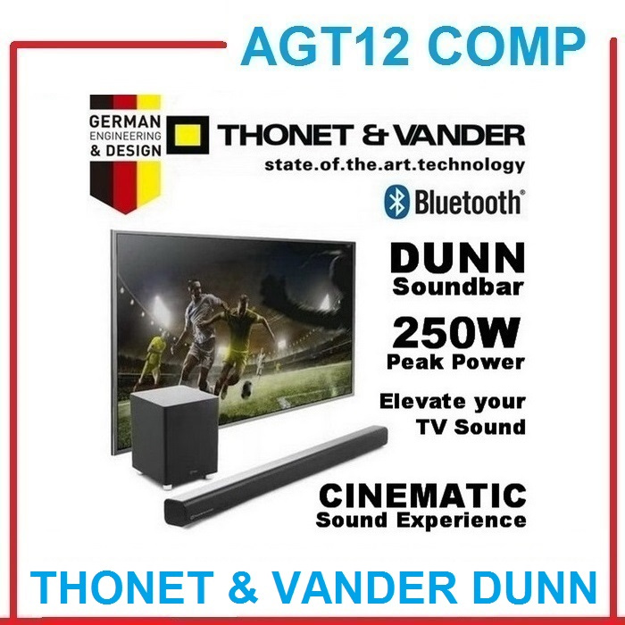 Thonet & Vander Dunn Bluetooth Soundbar Surround Speaker Komputer PC Home Theater