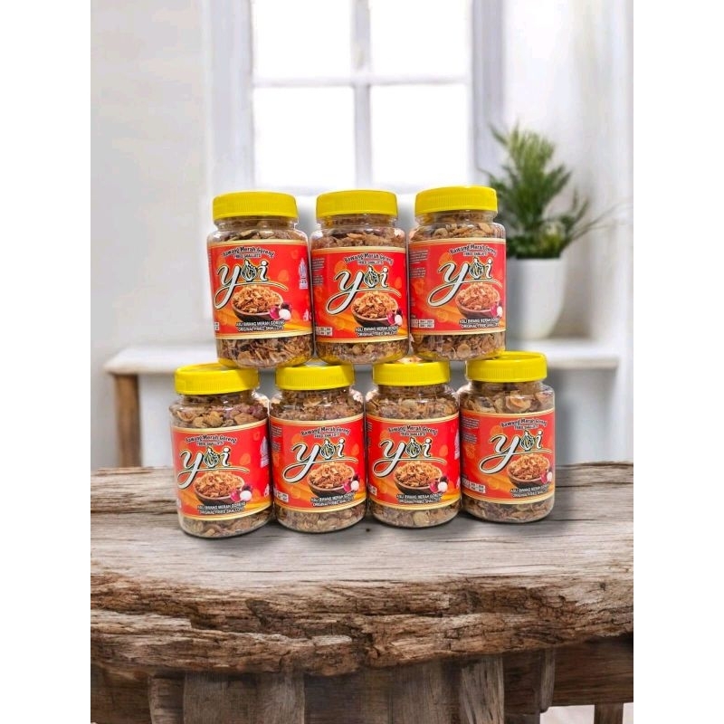 

Bawang Merah Goreng Murah Beli 6 Gratis 1 kemasan toples / YOI Pusat Bagor / Asli Bawang Goreng / Kemasan Toples 80gramram Bahan Masakan Rempah