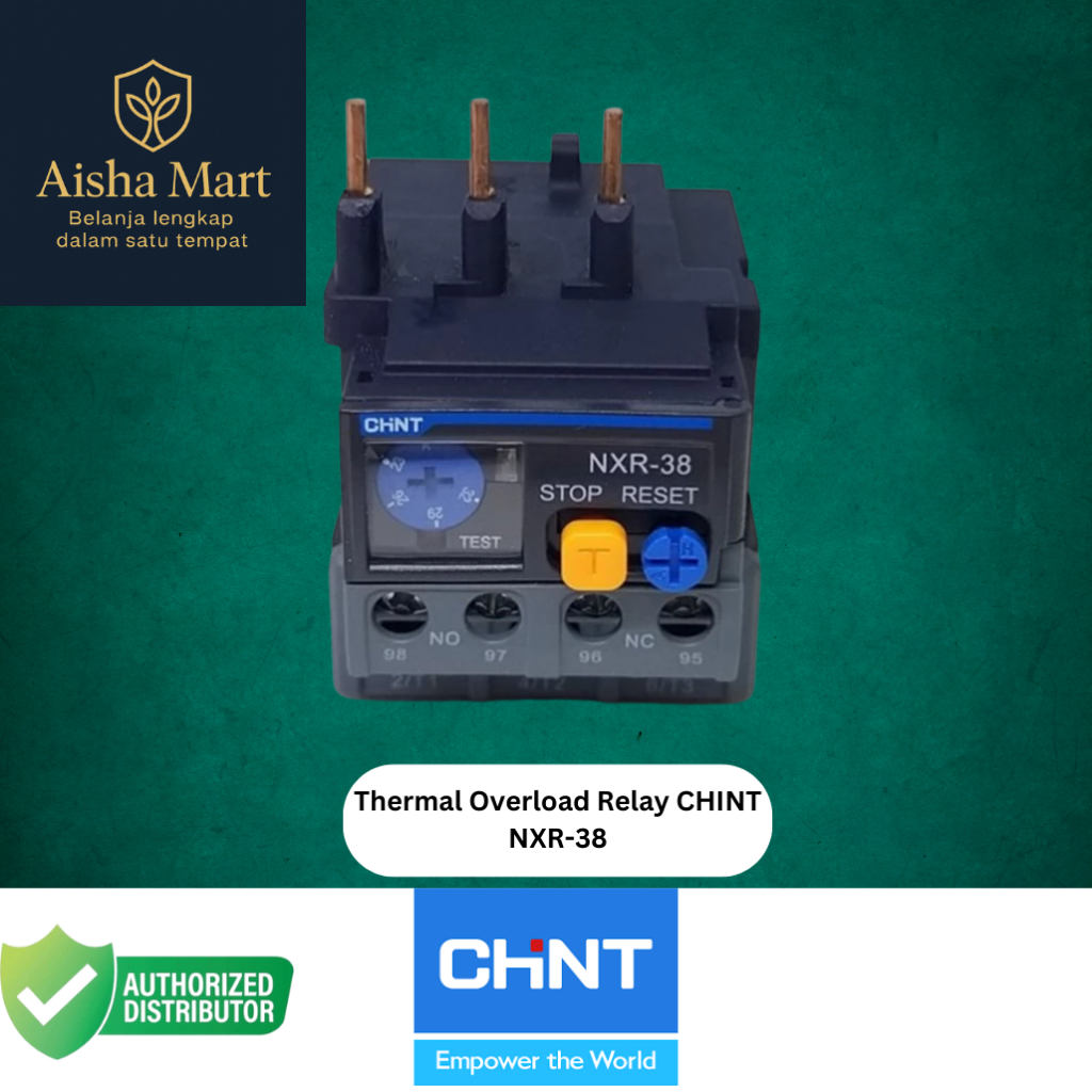 Thermal Overload Relay CHINT NXR-38 |TOR CHINT Pelindung Motor |Thermal Overload Relay Motor Listrik