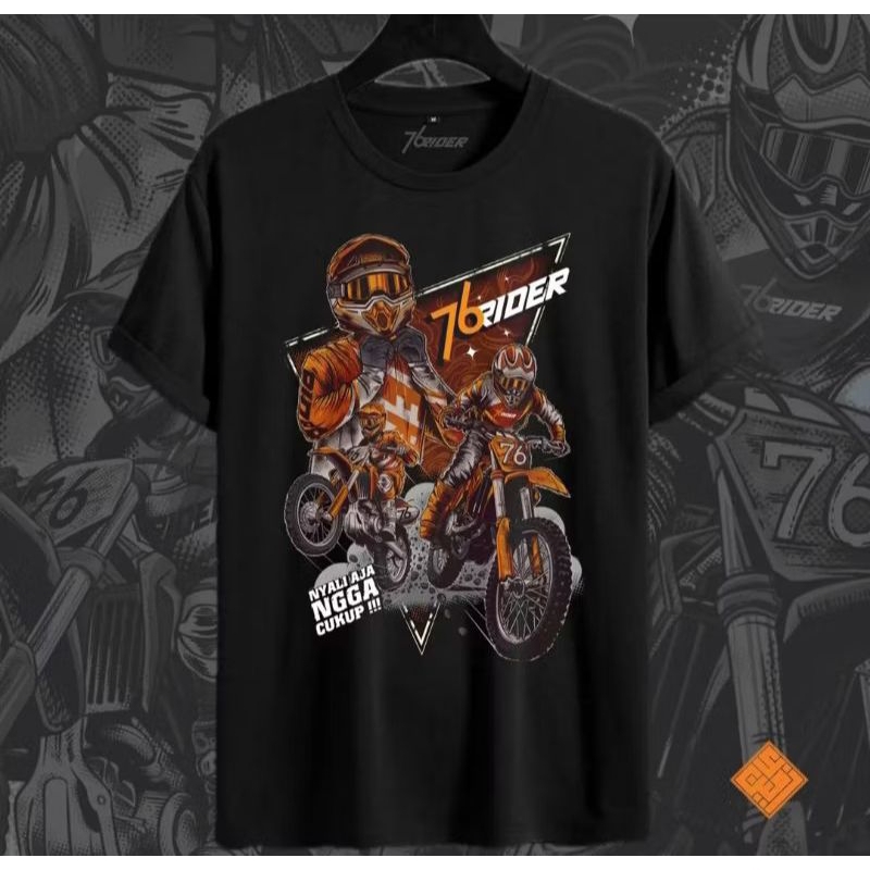 Kaos 76 Rider T shirt motor original cotton combad 24s