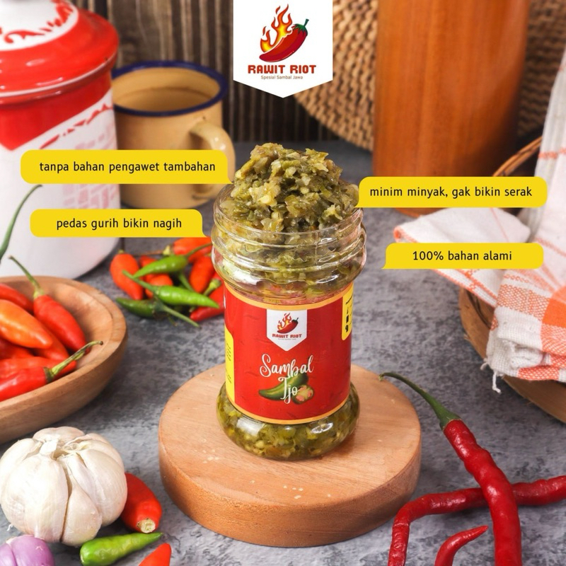

RAWIT RIOT - Sambal Ijo 130gr Sambel Botol Siap Saji