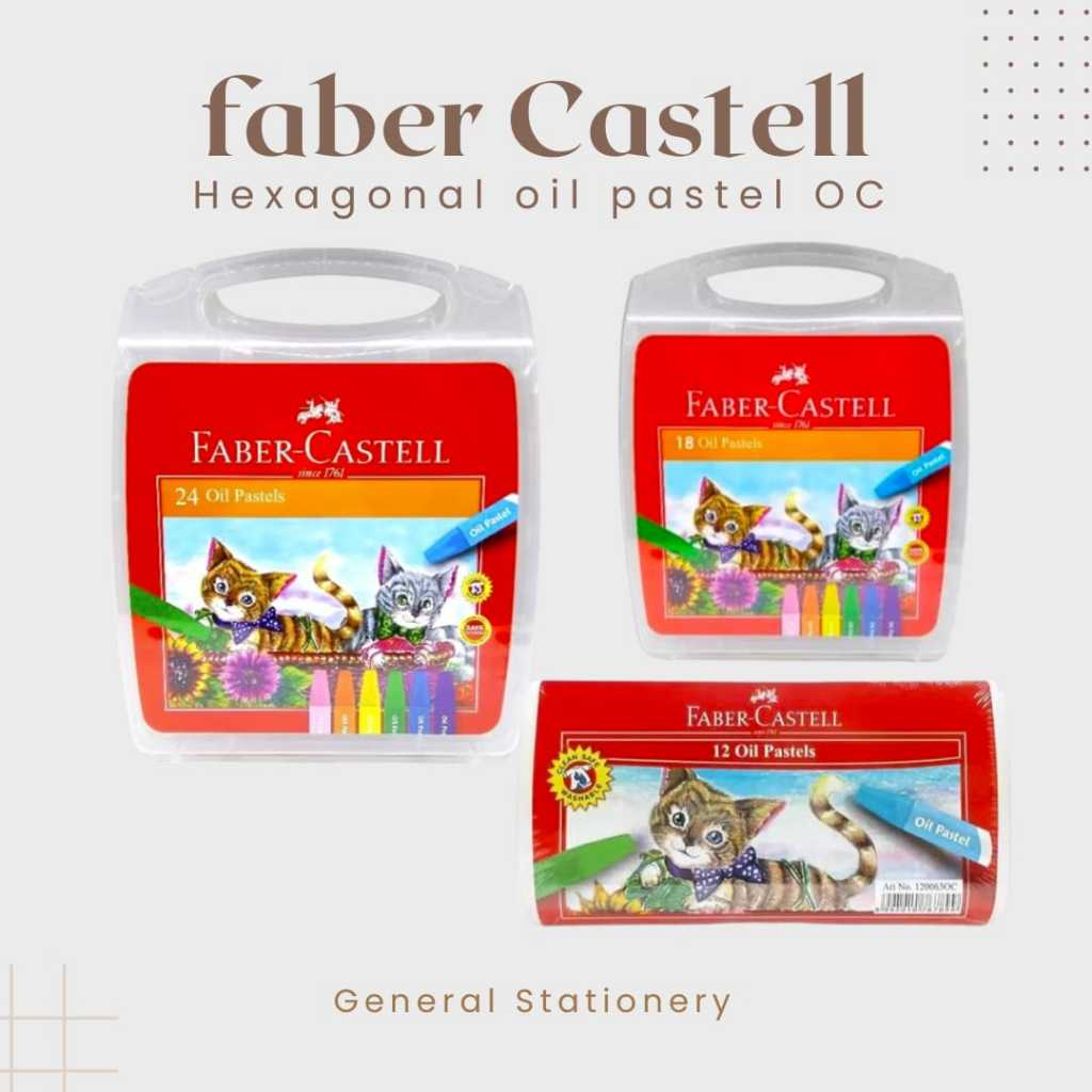 

Faber Castell Hexagonal Oil Pastel Set 12,18,24 / Crayon Faber Castell Warna Set 12,18,24