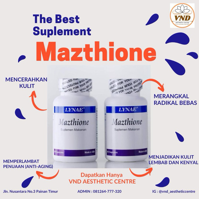 Suplemen Pemutih-MAZTHIONE 100% original