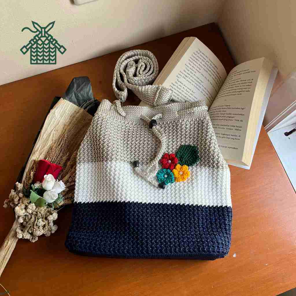 TAS SELEMPANG RAJUT WANITA / SLINGBAG RAJUT SERUT MURAH / TAS SLEMPANG RAJUTAN BANDUNG