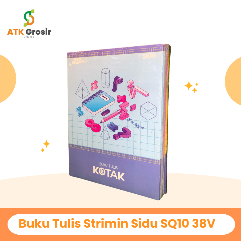 

Buku Tulis Sinar Dunia SIDU Kotak Kecil SQ10 38 Lembar (1 Pack Isi 10 Buku) (S:PAK)