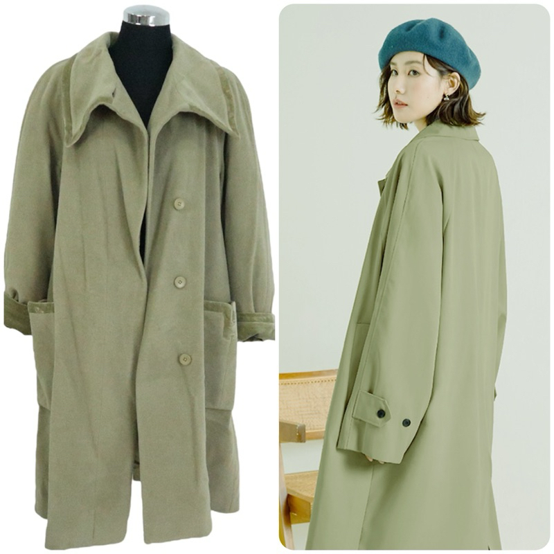 Women premium coat in green brand Antonette