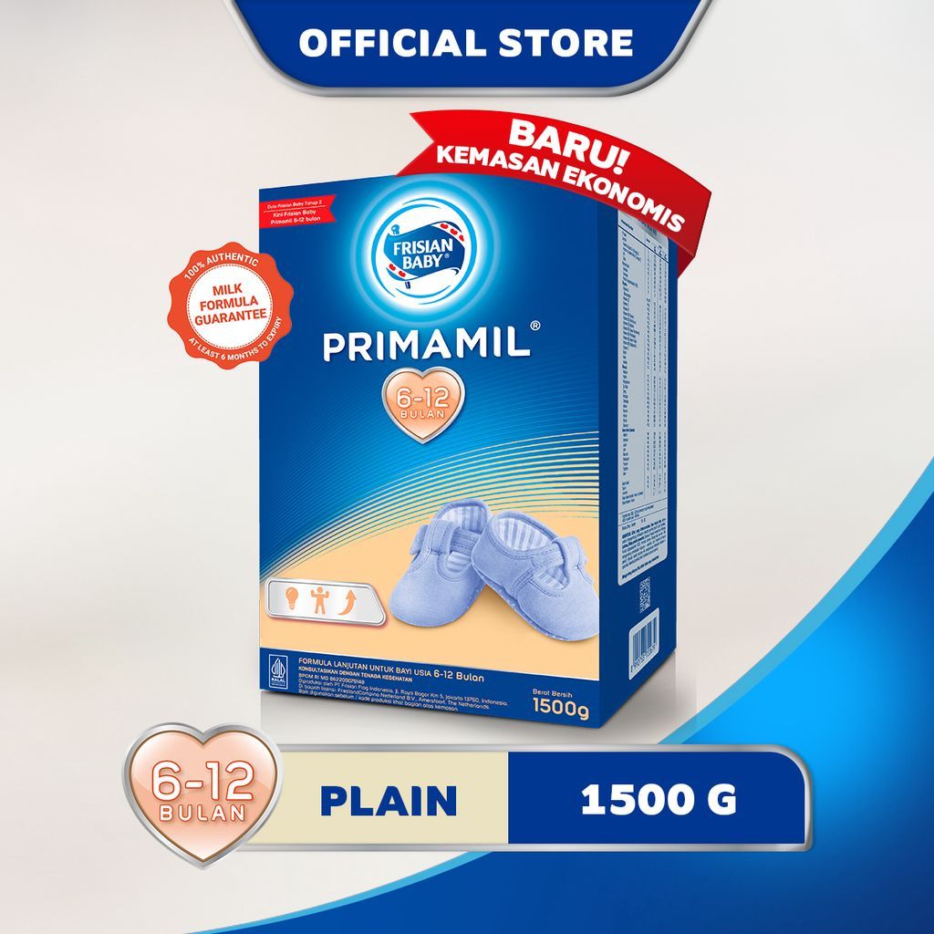 Frisian Flag Baby Primamil 1500 Gr Susu Formula Bayi (6-12 Bulan) - 1 Pcs / Primamil 6 12 Bulan