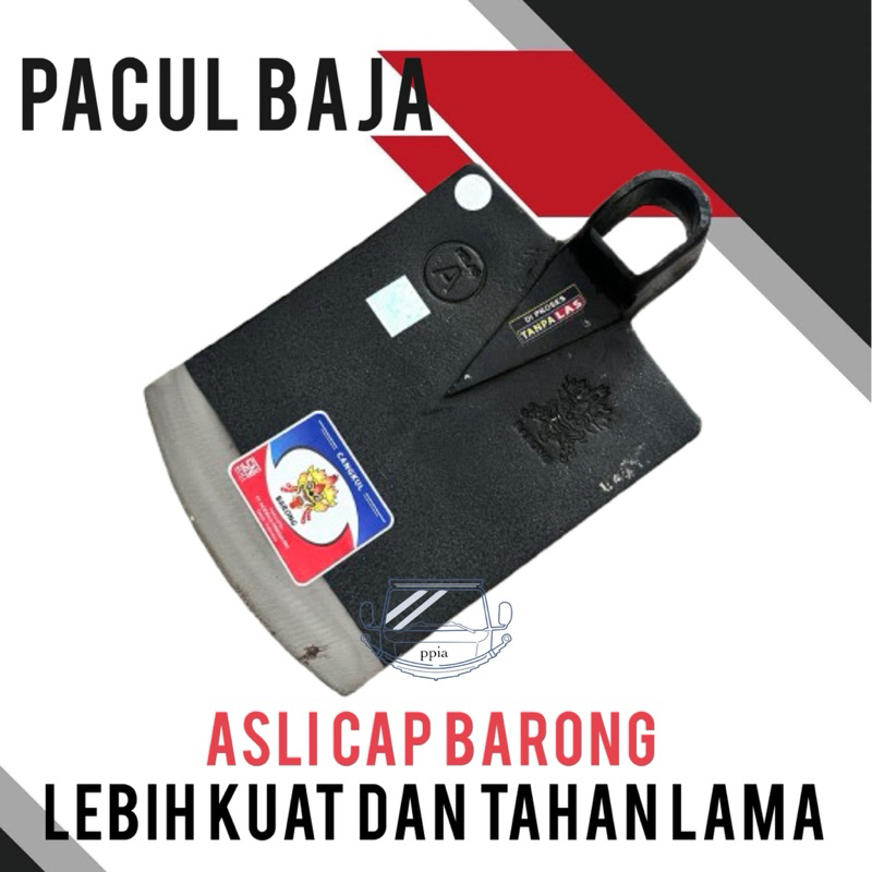 Pacul Baja asli cap Barong Cangkul Barong Pacul Barong Cangkul Baja tanpa las pacul sawah anti lengk