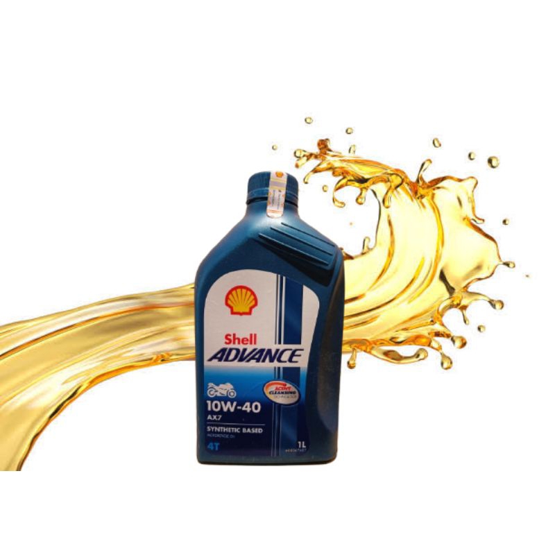 SHELL ADVANCE AX7 4T 10W-40 1Liter SHELL AX7 1000ML BIRU OLI MESIN MOTOR DAN OLI MESIN MOBIL