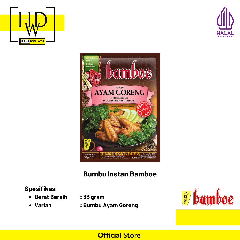 

Bamboe Bumbu Masak Instan Masakan Nusantara - Bumbu Ayam Goreng