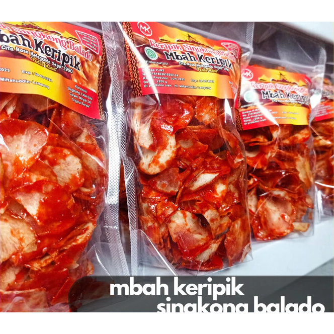 

Kuliner Top - Keripik Singkong Balado Rujak Pedas Merk mbah Keripik singkong Snack / Enak