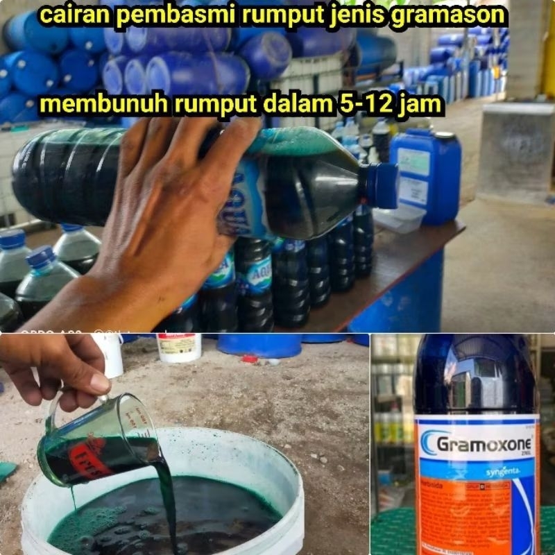 OBAT RUMPUT jenis GRAMAXONE (gramason) kemasan 1,5 liter