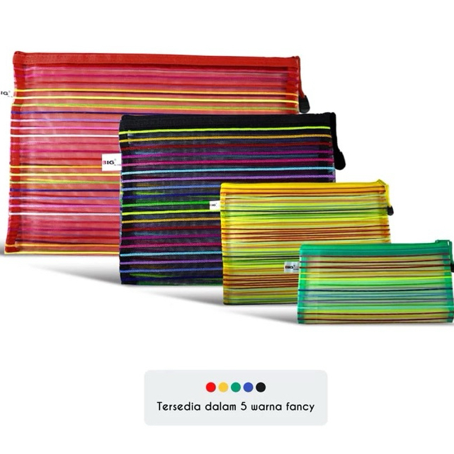 

Pocket Rainbow File / Map Plastik / Zipper Ukuran A6 (satu pcs)