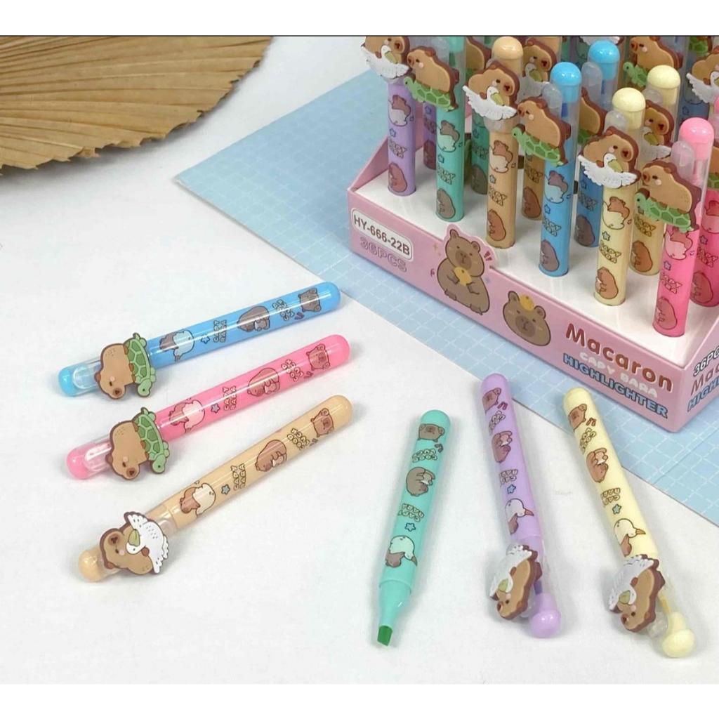 

Cindy Stabilo Highlighter Capybara Lucu Warna Pastel 22B