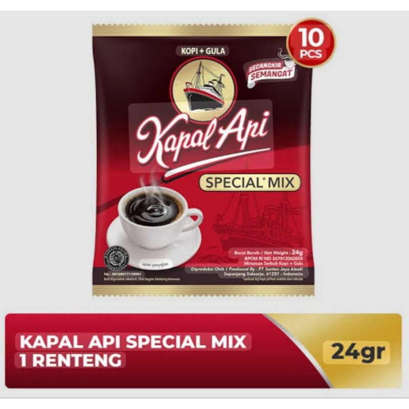 

Kopi Kapal Api Spesial Mix 1renceng isi 10
