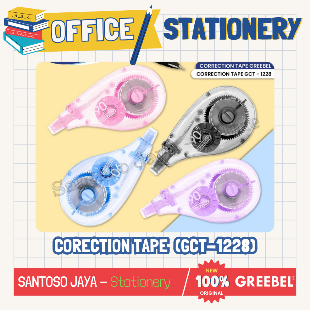 

Correction Tape GREEBEL - Tip-Ex - Tip X Kertas GCT 1228