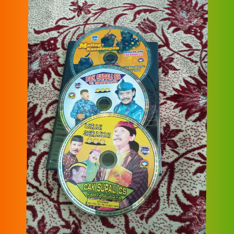 KASET VCD LAWAK SUPALI 3 MACAM TANPA COFER BONUS BOX