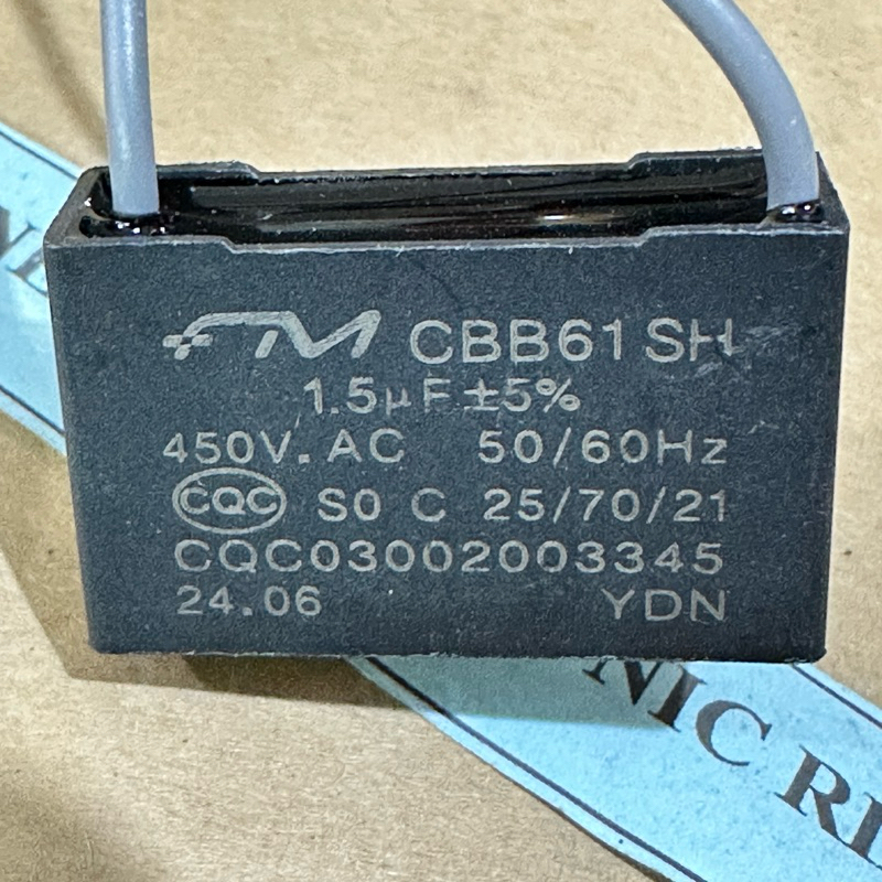 KAPASITOR KIPAS ANGIN 1,5UF 450V CAPASITOR 1,5 UF 450 V