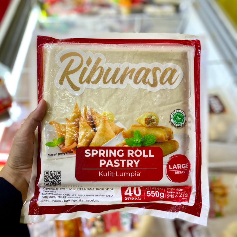 

Riburasa Spring Roll Pastry Kulit Lumpia 40 Lembar 500gr