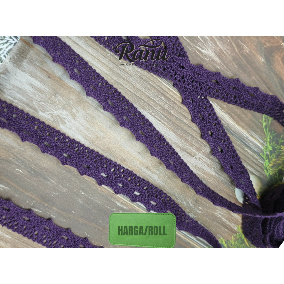 RENDA RAJUT MEWAH PREMIUM QUALIT renda rajut warna _ rajut kecil _ renda rajut katun _ renda rajut m