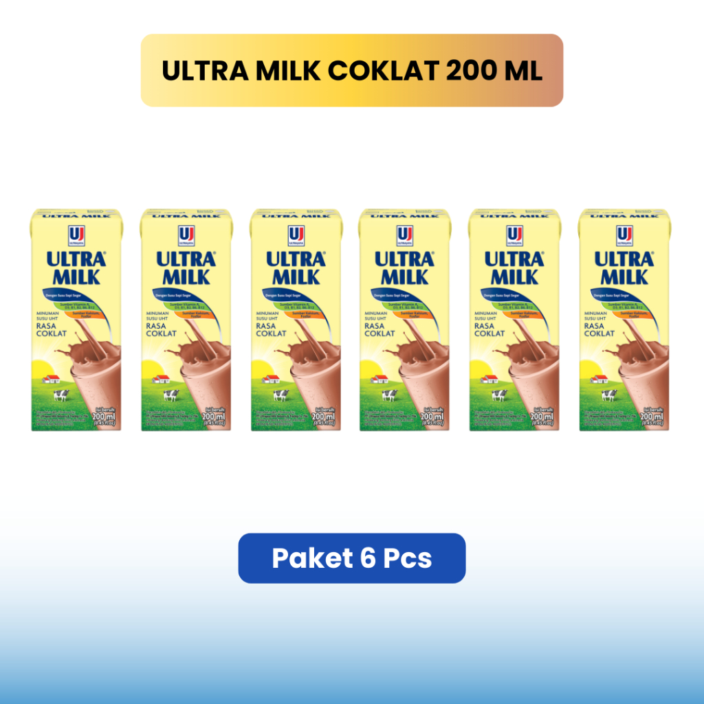 

Jual Susu Ultra Milk Rasa Coklat 200 ml Paket 6 Pcs