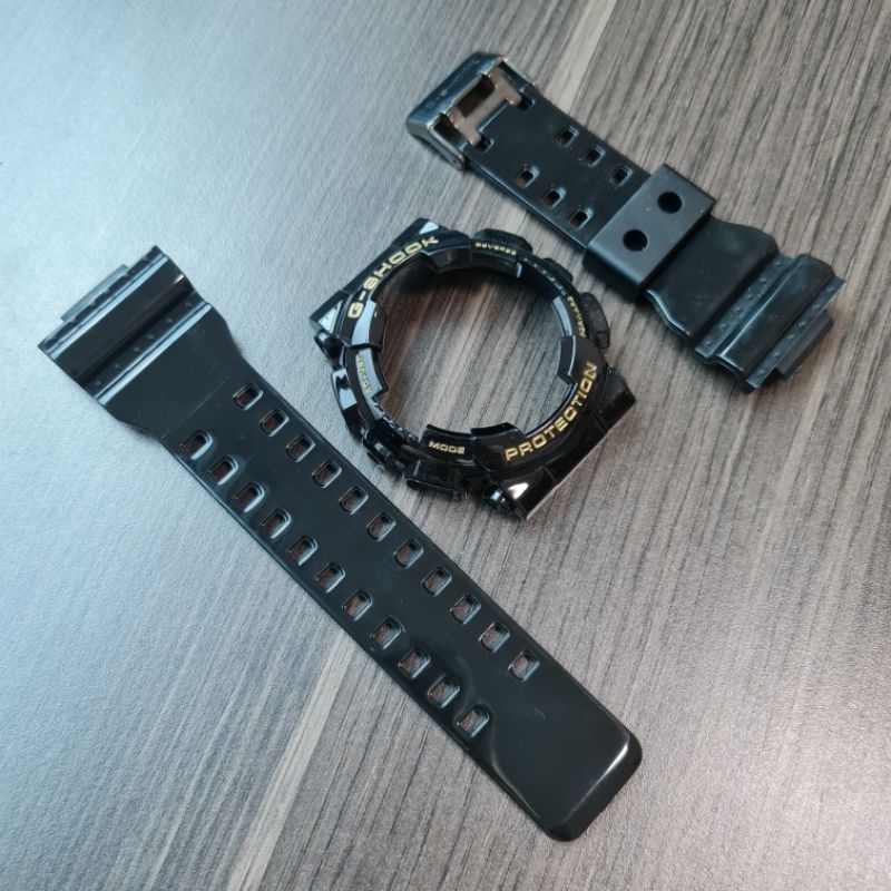 BNB BEZEL STRAP G-SHOCK GA-100 GA-110 GA-120 GD-120 BLACK GOLD GLOSSY